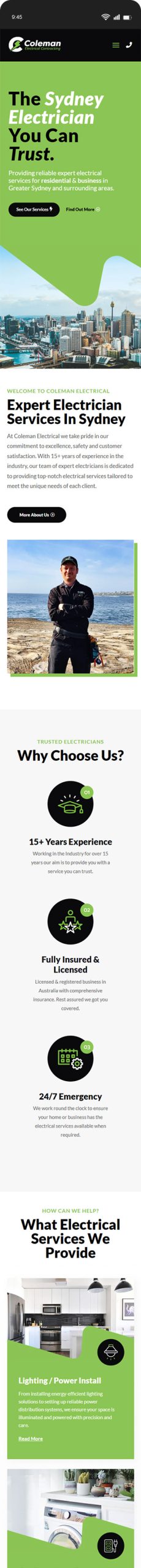 Mobile WebsiteColeman Elec