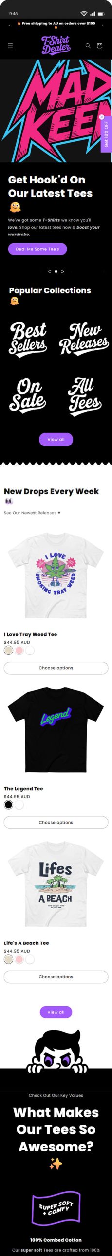 Mobile WebsiteT shirt Deal