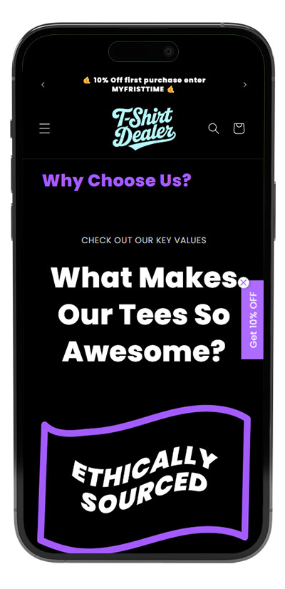 Portfolio Mobile 3T shirt Deal