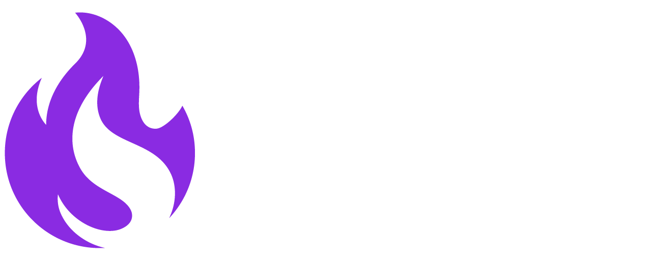 Stoked logo purple white