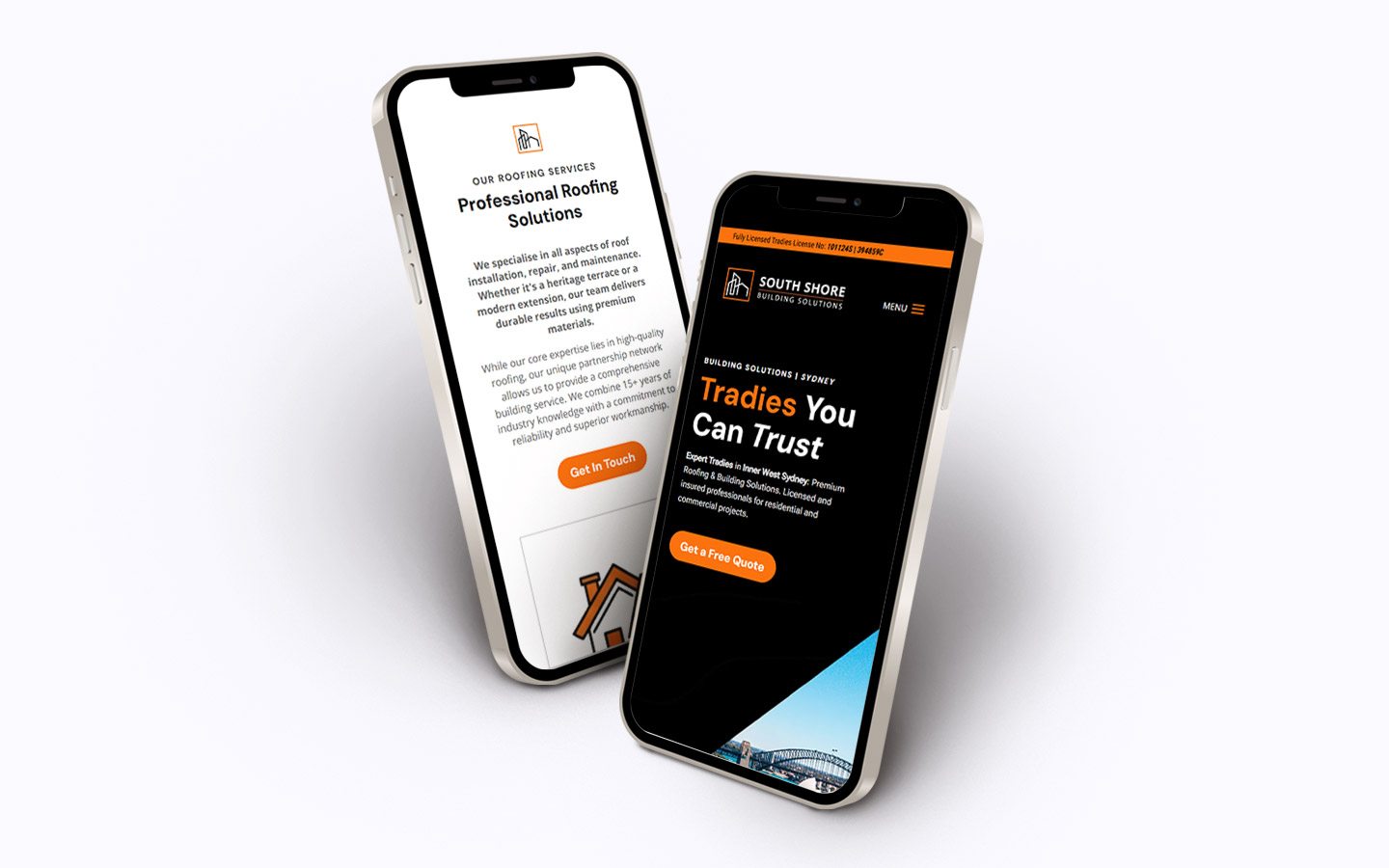 south shore building solutions website design