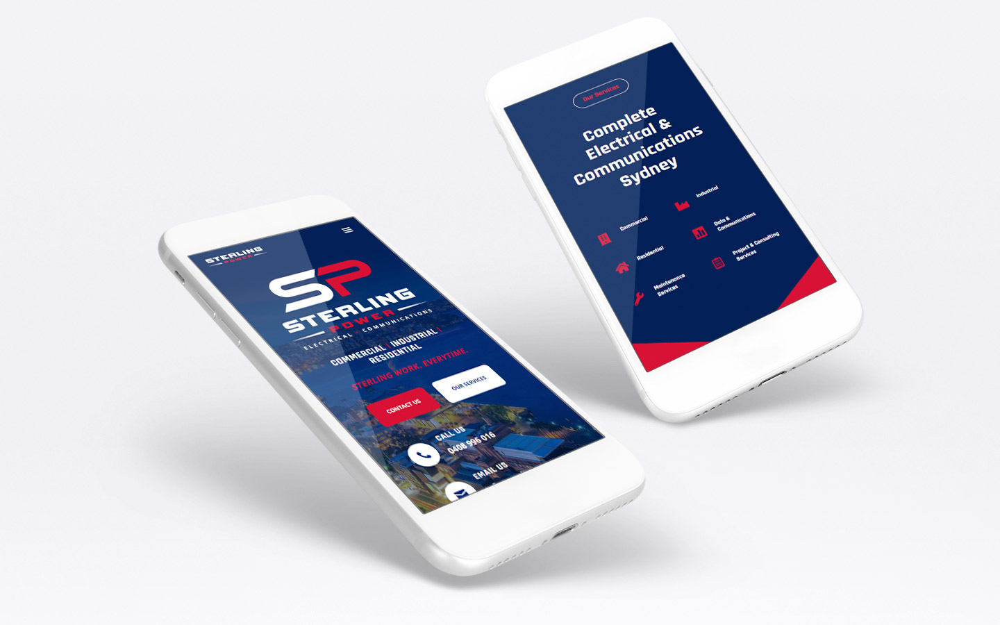 sterling power website design