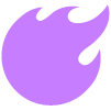Stoked Creative purple fire icon.